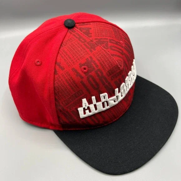 Air Jordan Hat Men Red Black‎ Jumpman Script Snap Back Cap
